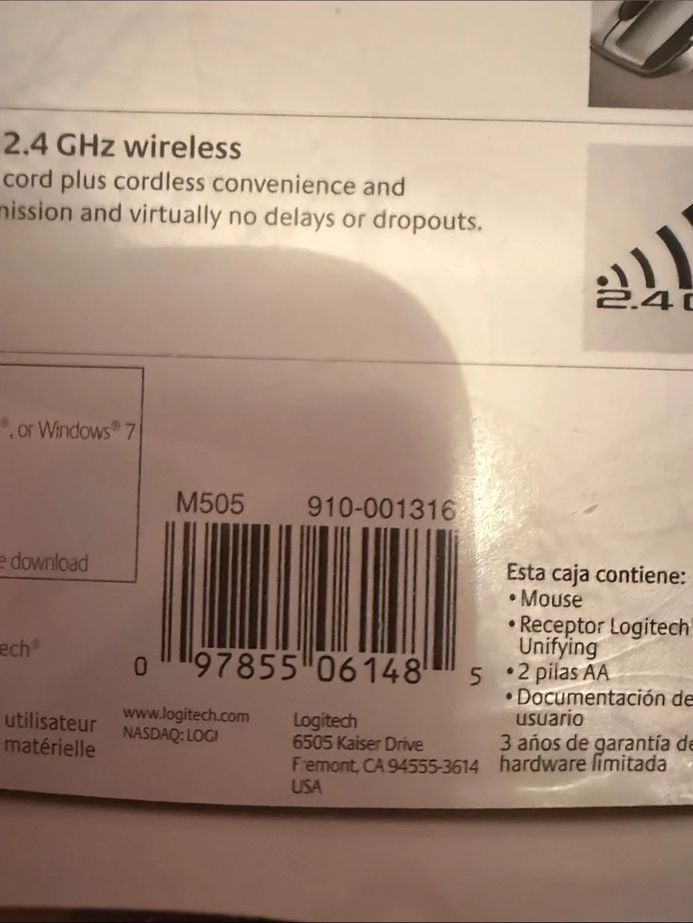 Logitech M505 Wireless Mouse - Black